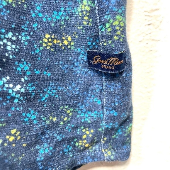 good man brand 100% cotton short sleeve button down print M N261 - Picture 3 of 11